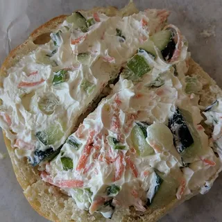 Bagel with Veggie Cream Cheese