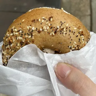 Wheat ET Bagel with Lox Spread