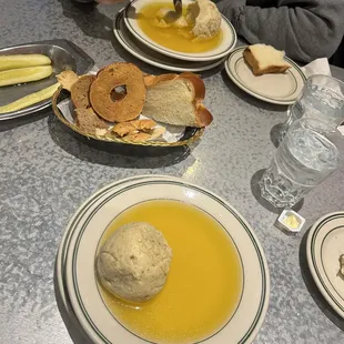 Golden Chicken Broth with Matzo Ball