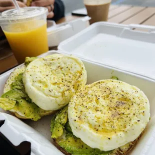 Old Man's Bagel Sandwich with egg whites