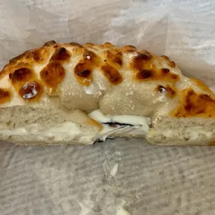Cheddar Cheese Bagel - I ate the first half!