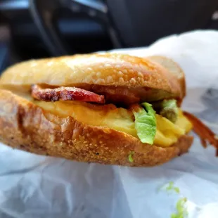 Bacon avocado egg sandwich