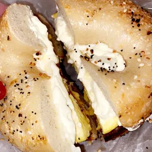 a bagel with a bite taken out of it