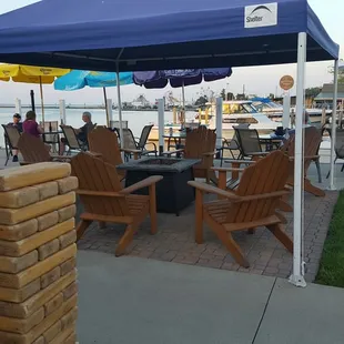 Giant Jenga, more outdoor seating.