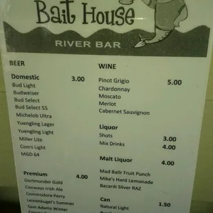 Drink list!