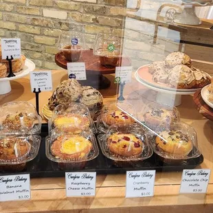 a variety of baked goods