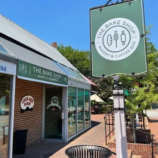 a sign for the bake shop