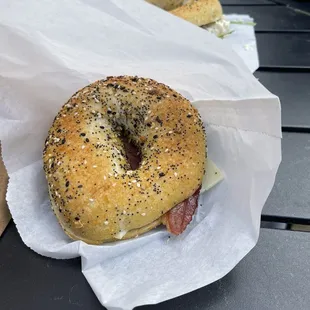 &quot;Sammie&quot; with chewy precooked bacon $9