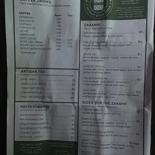 Paper menu back