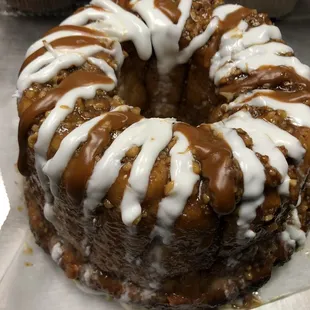 a bundt cake with icing
