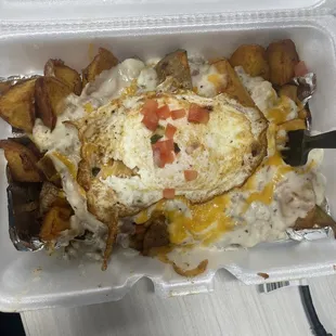 The baked bird + gravy and sausage