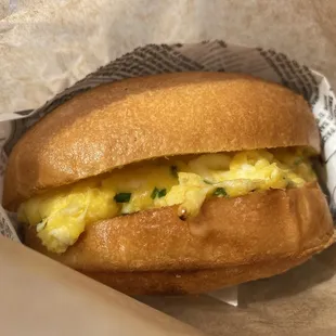 Scramble and cheese. Good!!! but $10 for just a simple sandwich...