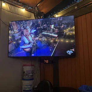 Livestream TV in the patio