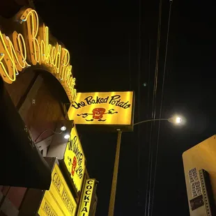 the neon sign for the restaurant