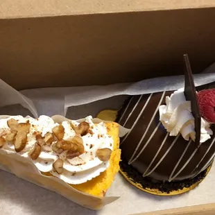 two desserts in a box