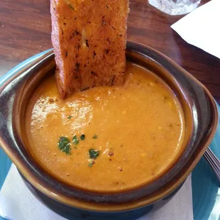 Roasted red pepper soup