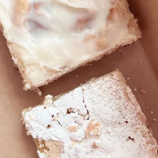 Cinnamon Roll and Lemon Bar