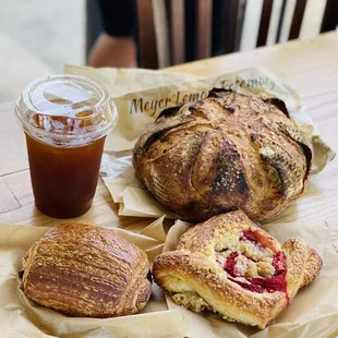 a variety of pastries