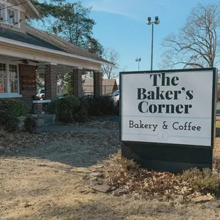 The storefront and business sign