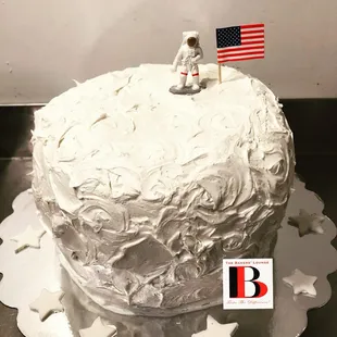 Custom Moon landing Cake