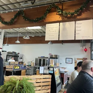 Self service counter. Limited indoor seating. Great outdoor seating for warmer days.