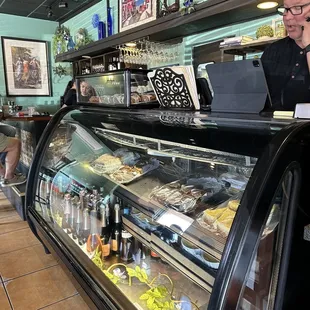 a man standing at the counter