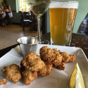 Fried blue point oysters yummmmmmm