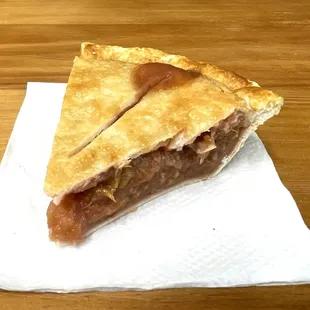 Strawberry Rhubarb Pie Slice