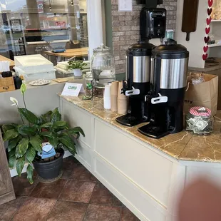 a coffee machine on a counter