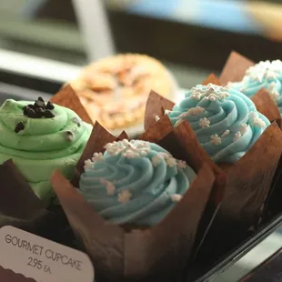 a variety of cupcakes