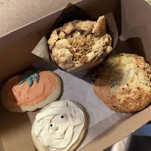 a variety of pastries