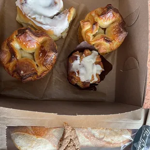 a variety of pastries