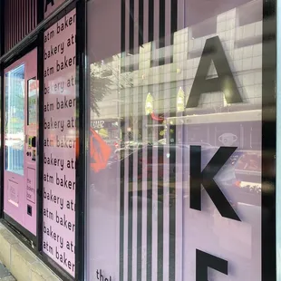 the window of a bakery