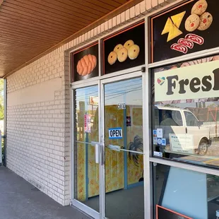 the front of the store