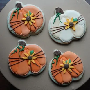 Pumpkin sugar cookies for Thanksgiving