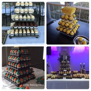 a variety of cupcakes