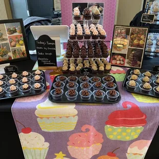 a variety of cupcakes