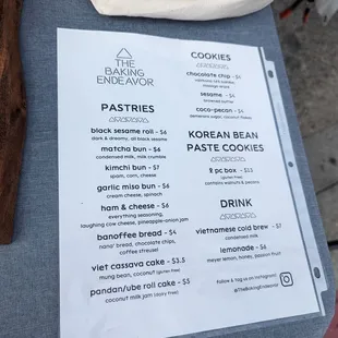 Ferry farmer's market menu, 8/12/23
