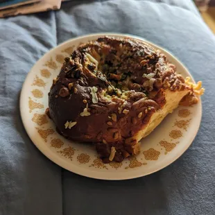 Garlic miso bun, reheated