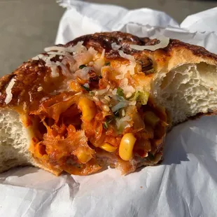 See corn inside! Nice light pastry for morning!