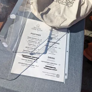 Ferry farmers market menu, 8/5/23