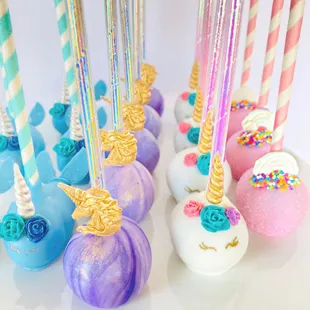 a variety of cake pops