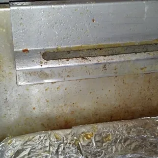 the deep fryer. MONTHS of not being cleaned.