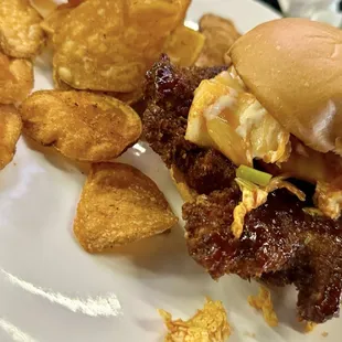Korean Fried Chicken Sandwich with House Chips