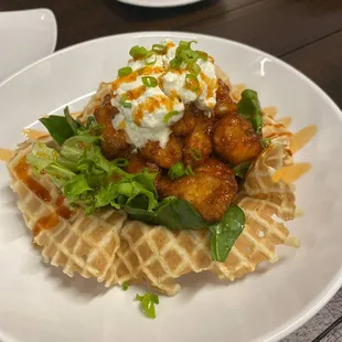 Chicken and waffle bites!