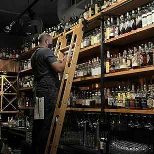 Bartender working to put together the perfect flight