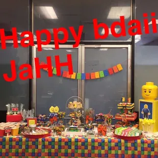 Lego Party (excuse the writing, this photo was pulled elsewhere)