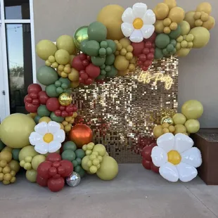 Shimmer wall and balloons for Eegees's anniversary. Thank you again!