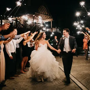 Sparkler Exit on Grand Patio