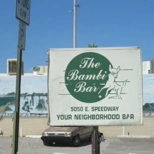 The sign.